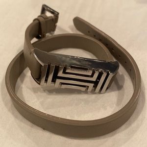 Tory Burch double leather wrap Fitbit bracelet